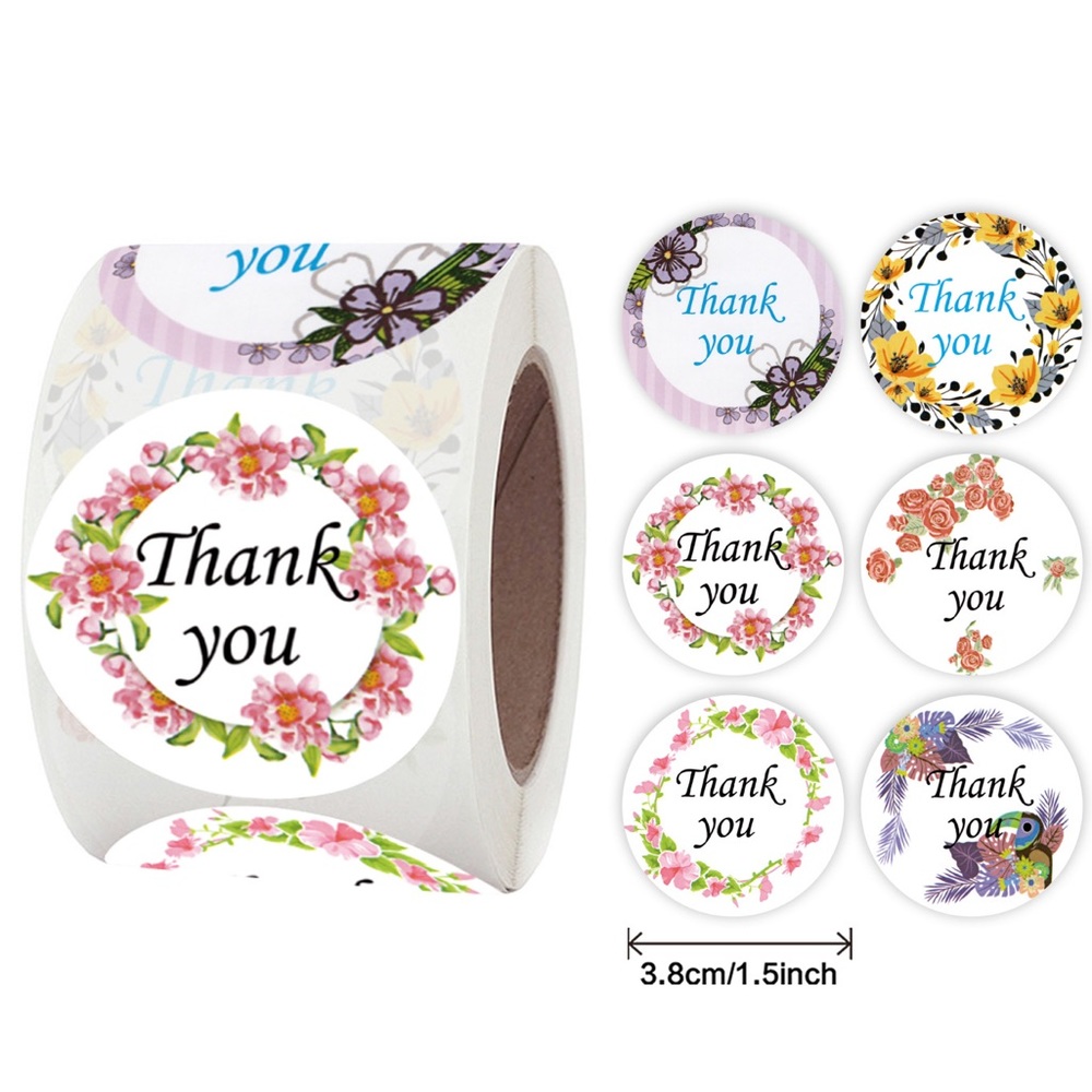 500 Thank You Stickers